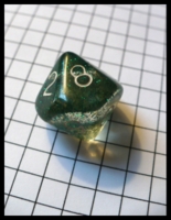 Dice : Dice - 10D - Clear With Green Sparkles